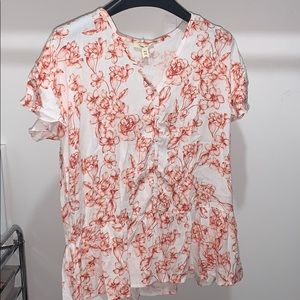 🌟 Como Blu Flower Pattern Shirt